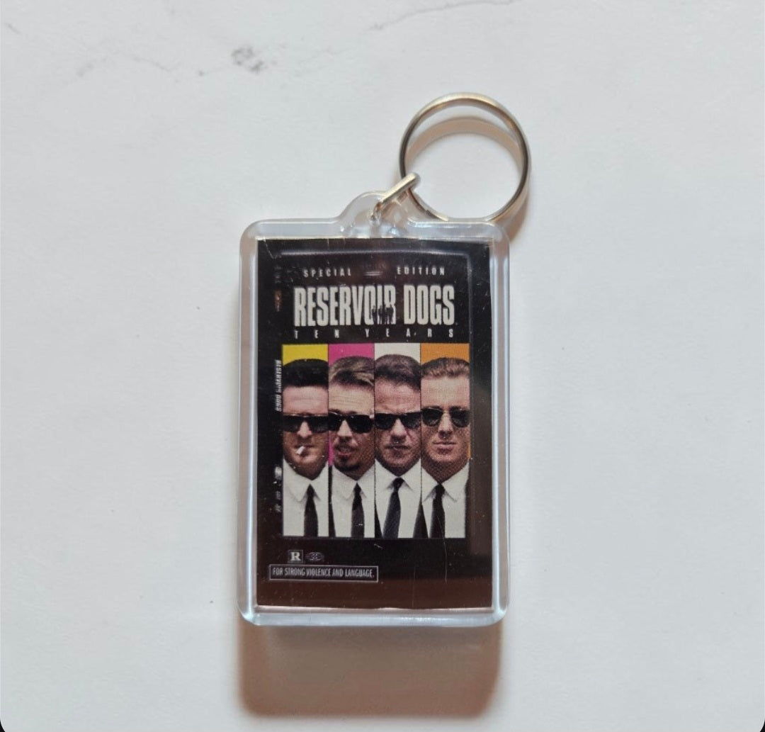 Keychain featuring the 10th Anniversary Special Edition cover art for Quentin Tarantino's 1992 cult classic crime film Reservoir Dogs