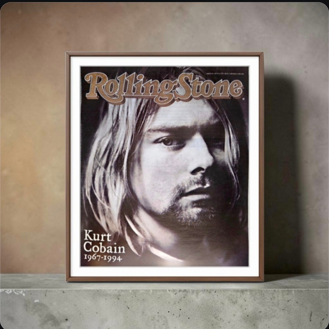 11x14 Framed Vintage Magazine Poster - Kurt Cobain