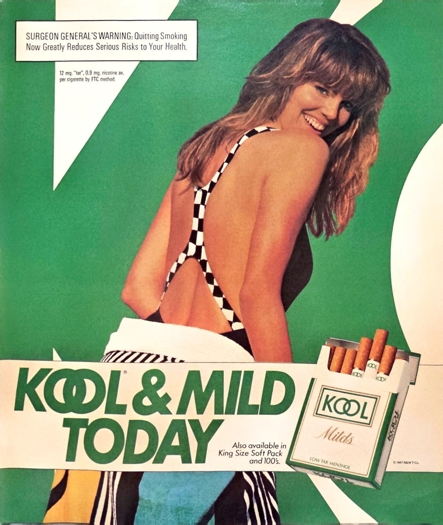 10x12 Vintage 1980s magazine print advertisement for KOOL