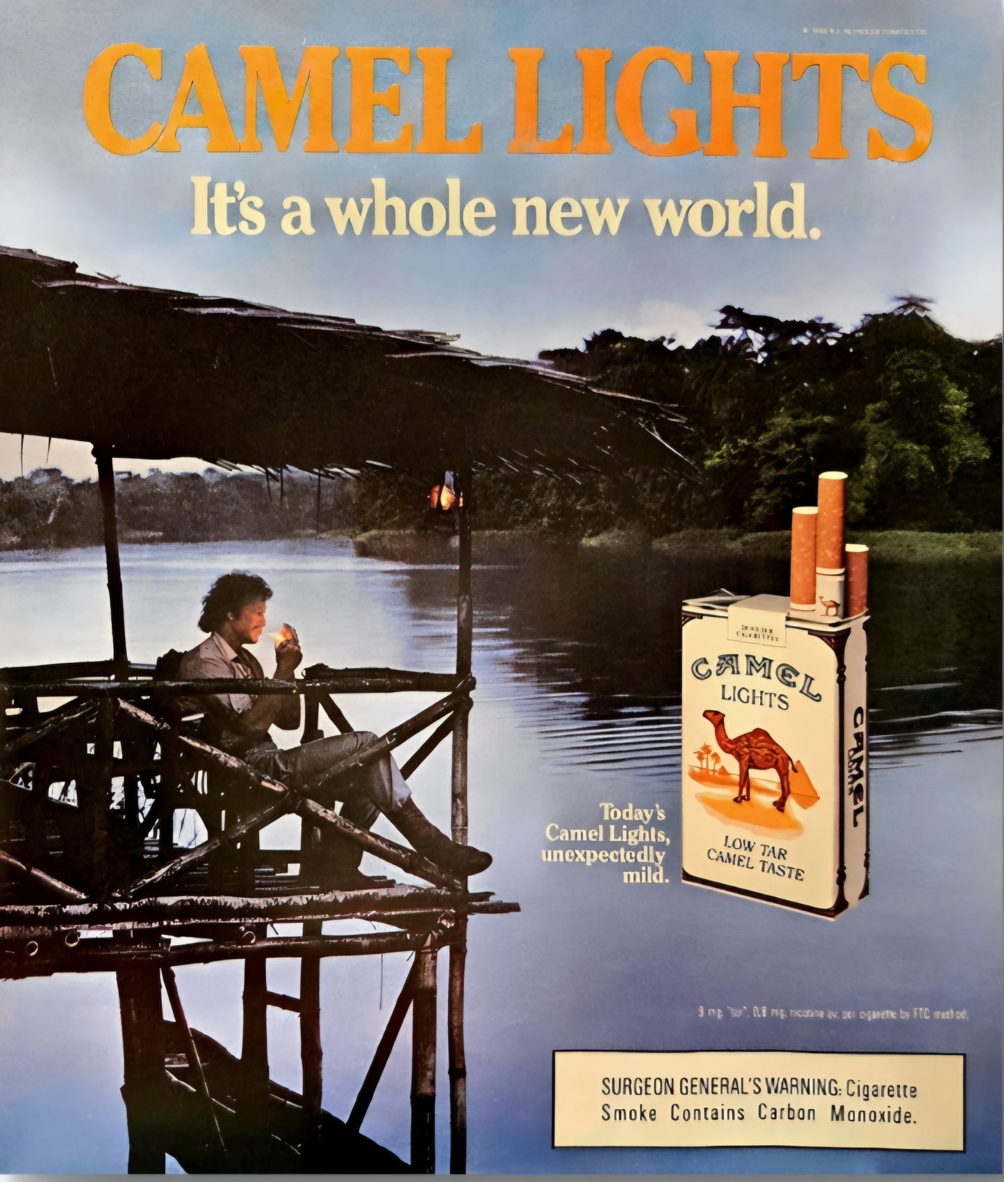 10x12 Vintage 1980s magazine advertisement for Camel Lights cigarettes