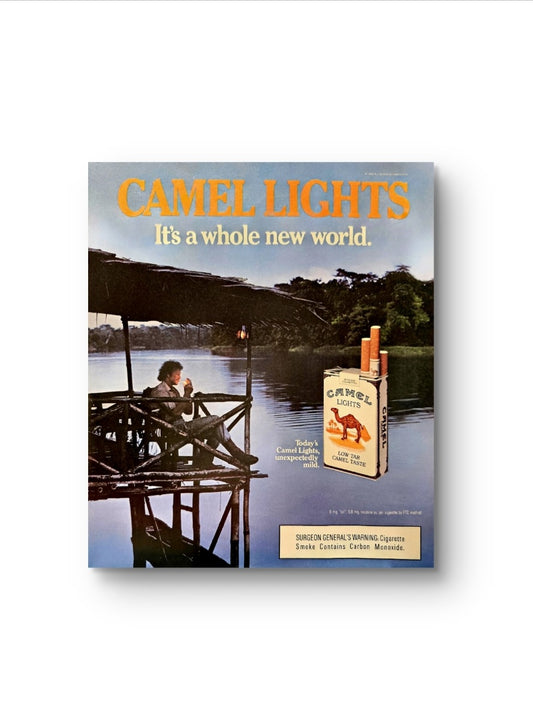 10x12 Vintage 1980s magazine advertisement for Camel Lights cigarettes