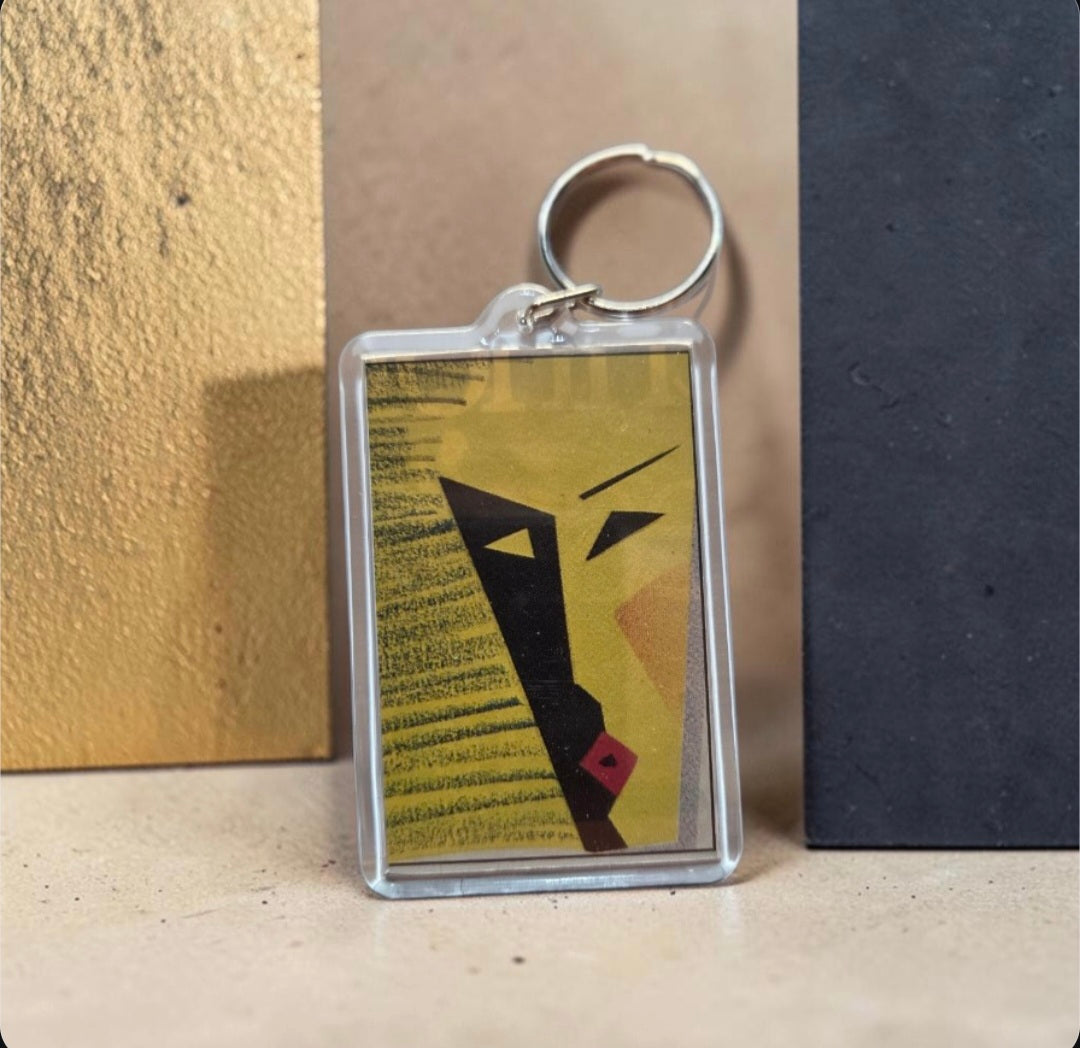 Post-modern pop art keychain