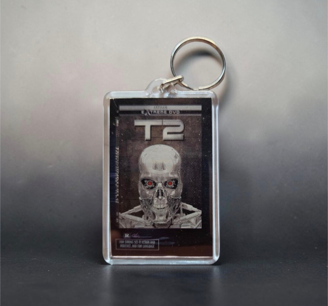 keychain featuring the cover art from the Artisan Extreme DVD release of Terminator 2: Judgment Day