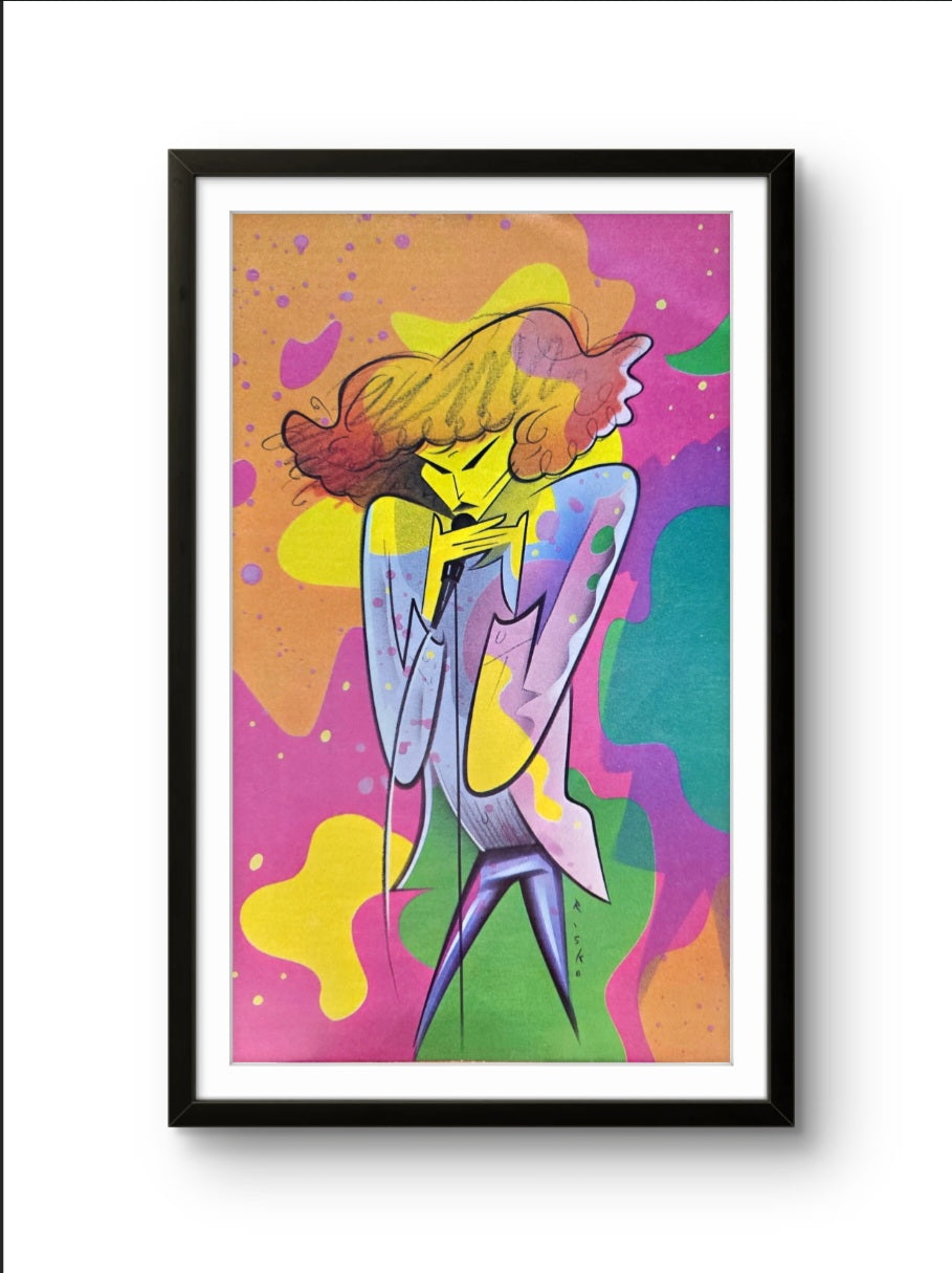 8x15 Framed Vintage Original Bette Midler